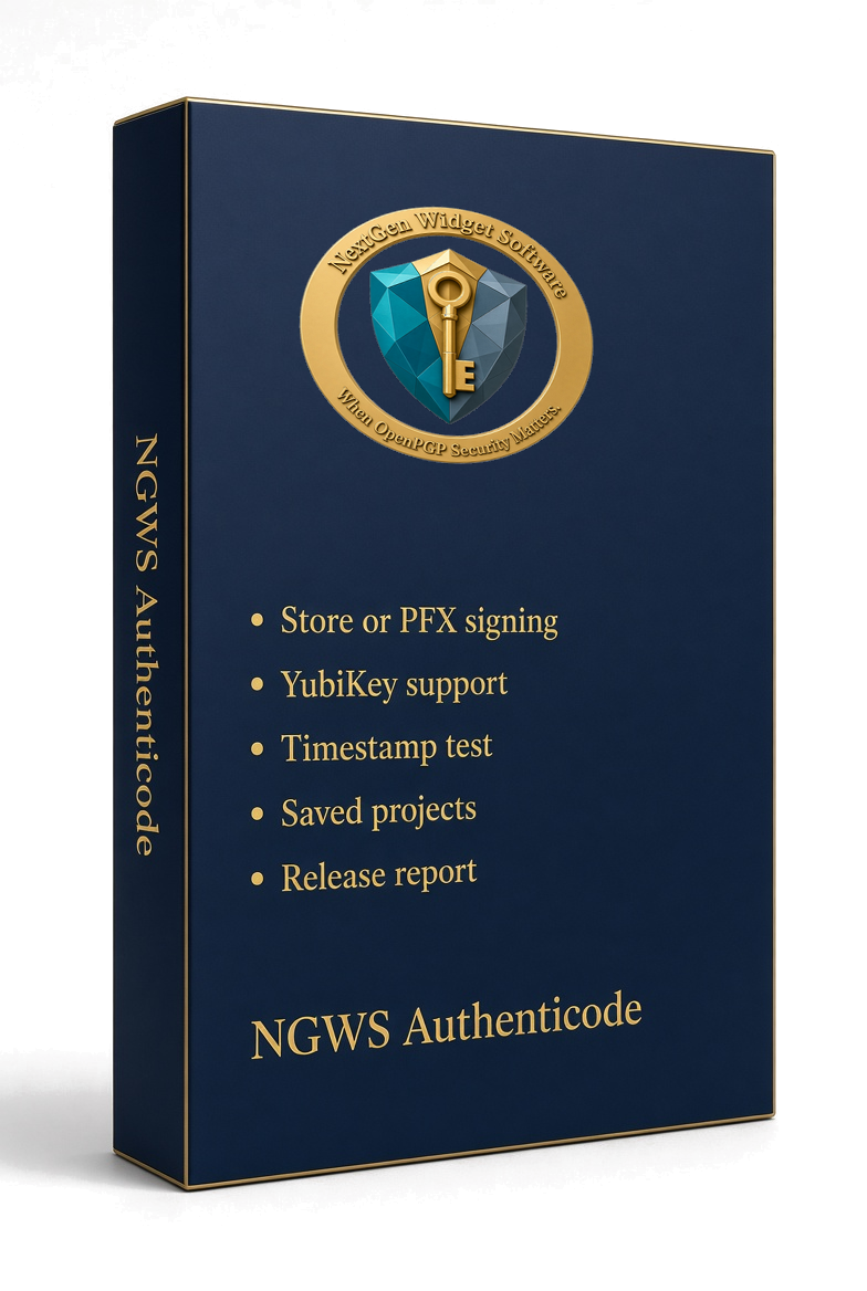 NGWS Authenticode product box
